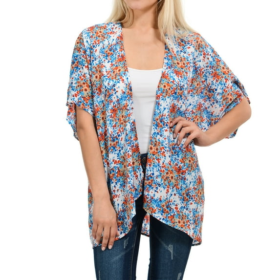 Basico Women's Chiffon Open Vest Cardigan Swimsuits Cover ups