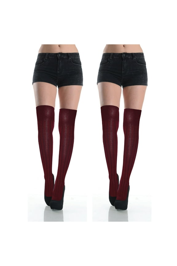Women's Cotton Over the Knee High Socks