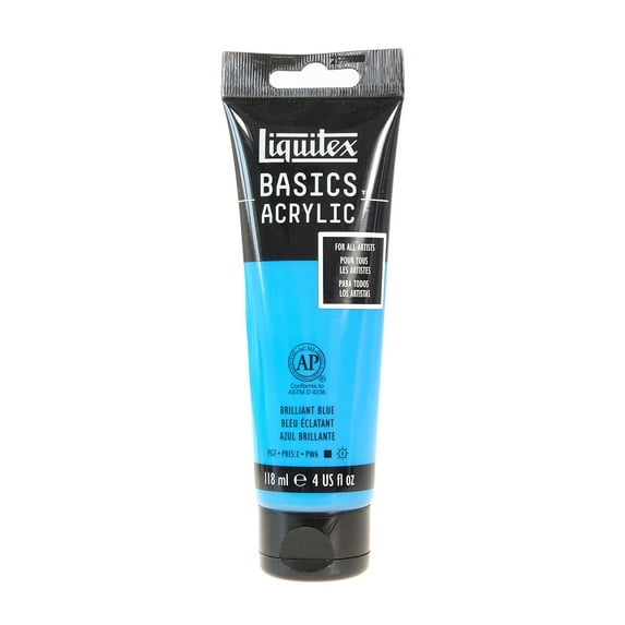 Basics Acrylics Colors brilliant blue, 4 oz., tube (pack of 3)