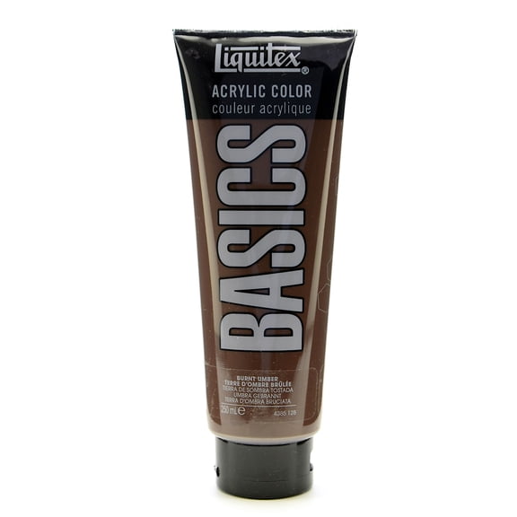 Basics Acrylics Colors burnt umber, 8.5 oz., tube (pack of 2)