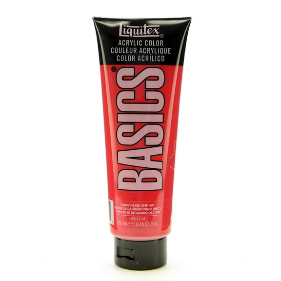 Basics Acrylics Colors cadmium red deep hue, 8.5 oz., tube (pack of 2)
