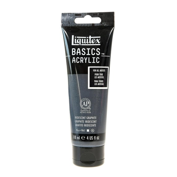 Basics Acrylics Colors iridescent graphite, 4 oz., tube (pack of 3)
