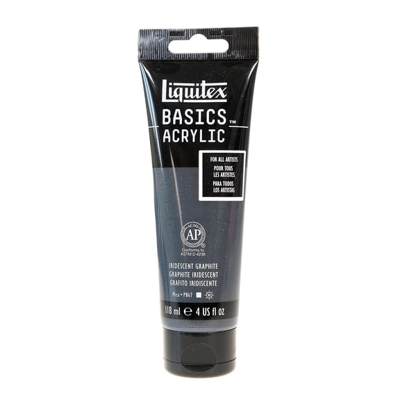 Basics Acrylics Colors iridescent graphite, 4 oz., tube (pack of 3)