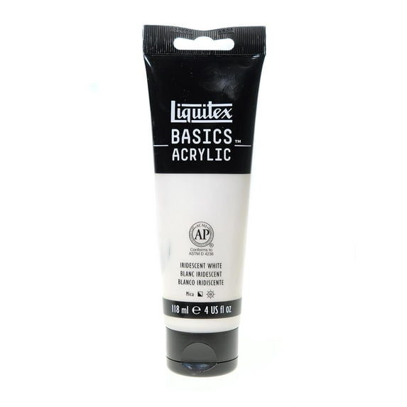 Basics Acrylics Colors iridescent white, 4 oz., tube (pack of 3)