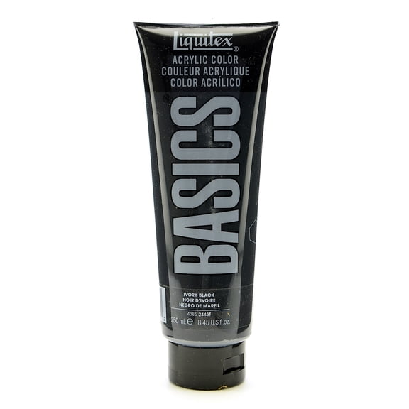 Basics Acrylics Colors ivory black, 8.5 oz., tube (pack of 2)