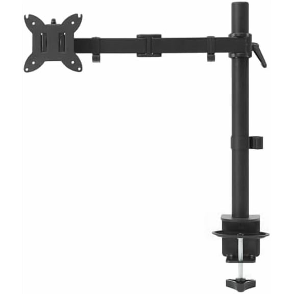 Basics Adjustable Single Computer Monitor Desk Mount Arm, Holds up to 32" and Ultrawide Monitors, Black