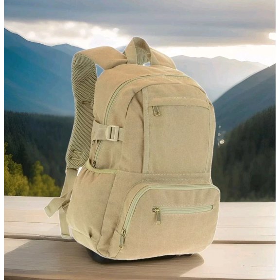 Basics Backpack Laptops up to 15-inches Canvas Material Bookbags — J0227