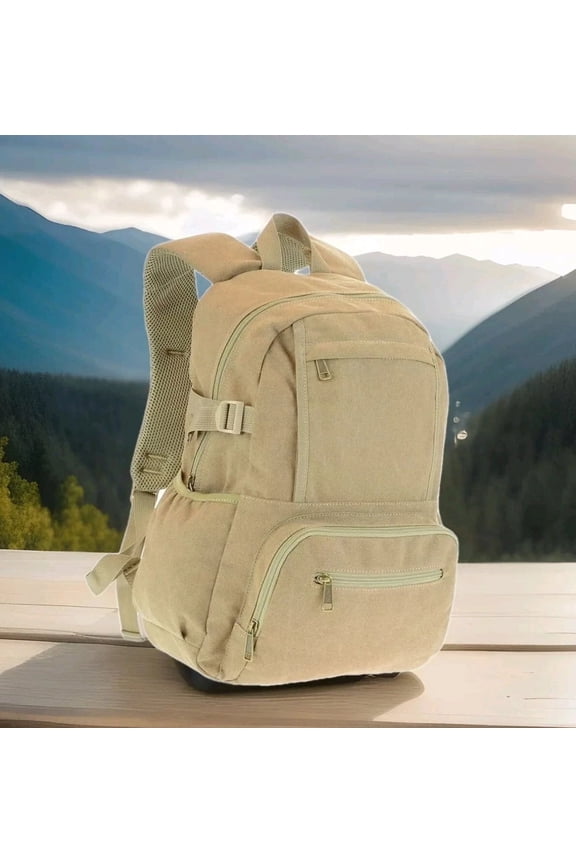Basics Backpack Laptops up to 15-inches Canvas Material Bookbags — J0227