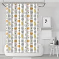 Basics Bathroom Shower Curtain, Water Resistant Fabric with Grommets ...