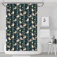 Basics Bathroom Shower Curtain, Water Resistant Fabric with Grommets ...