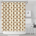 Basics Bathroom Shower Curtain, Water Resistant Fabric with Grommets ...