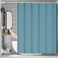 thumbnail image 1 of Basics Bathroom Shower Curtain, Water Resistant Fabric with Grommets & Hooks, Machine Washable, 1 of 8