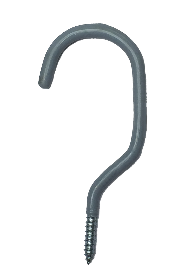 Basics, Bike hook, Vinyl Coated, Grey, 5/16" Pack of 10