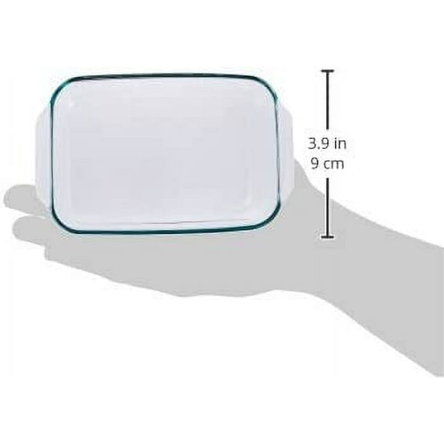 Basics Clear Oblong Glass Baking Dishes 2 Piece Value Plus Pack Set