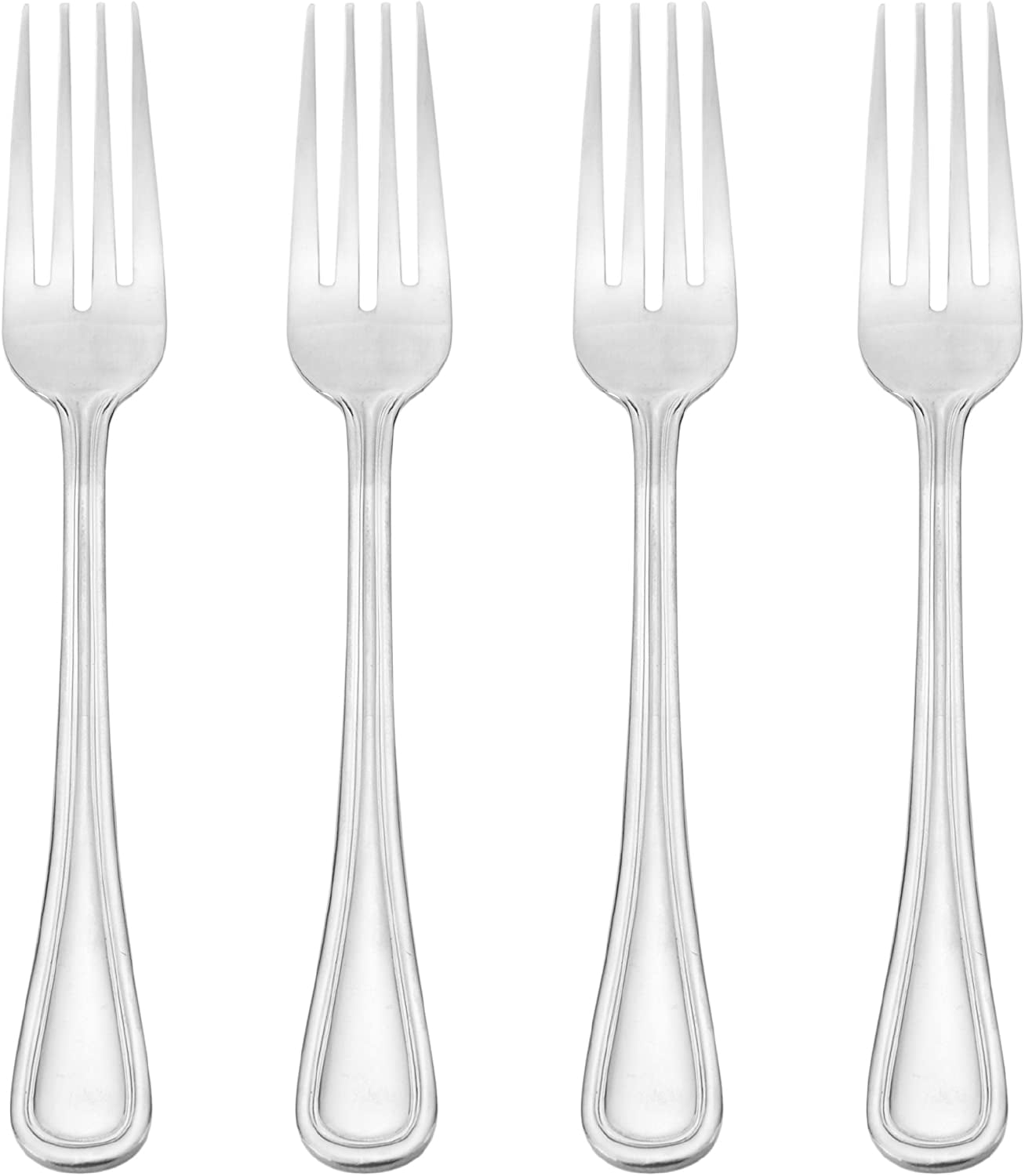 Basics Edgebrook Stainless Steel Dinner Fork, Set of 4