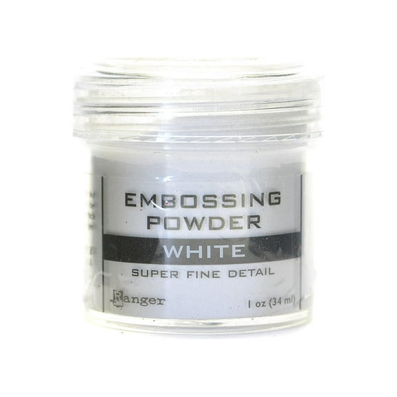 Basics Embossing Powder super fine white, 1 oz., jar (pack of 3)