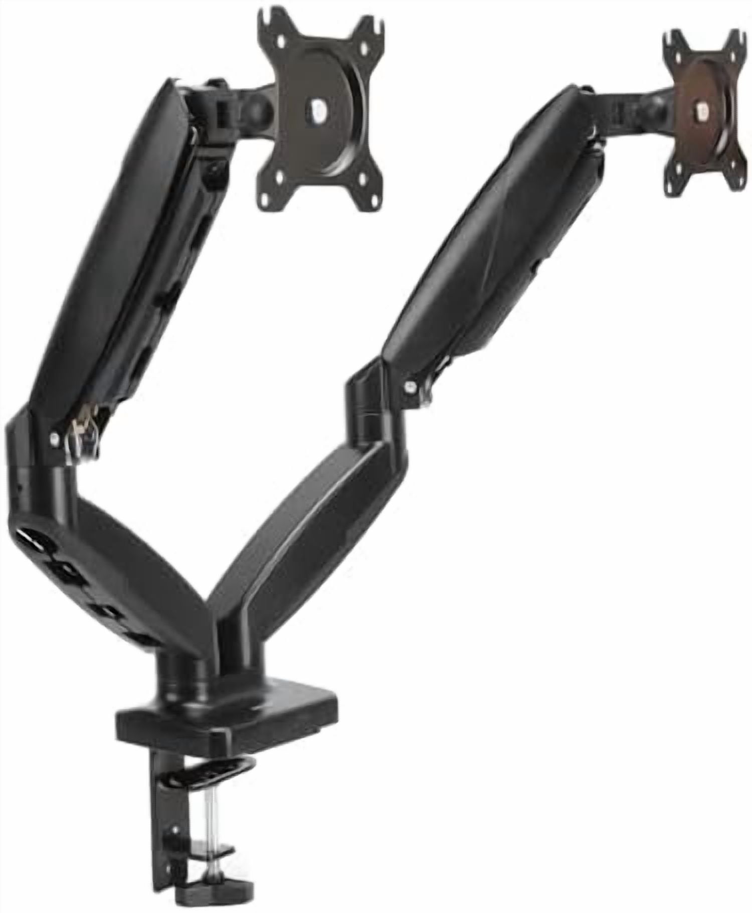 Basics Gas Spring Dual Computer Monitor Arm Desk Mount, Adjustable ...