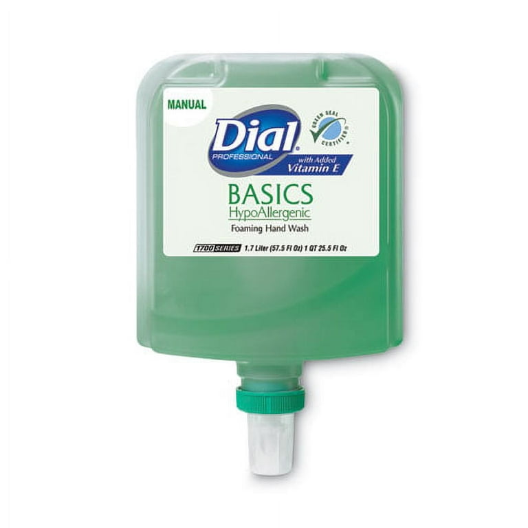 Basics Hypoallergenic Foaming Hand Wash Refill for Dial 1700 Dispenser, Honeysuckle, with Vitamin E, 1.7 L, 3/Carton Basics Hypoallergenic Foaming Hand Wash Refill for Dial 1700 Dispenser, Honeysuckle, with Vitamin E, 1.7 L, 3/Carton