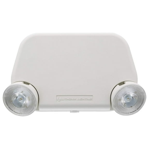 Basics Low Profile Emergency Light, LED Emergency Lights for Business, Ceiling or Wall mount, White Thermoplastic, 120/277V Dual Voltage (EU2L )