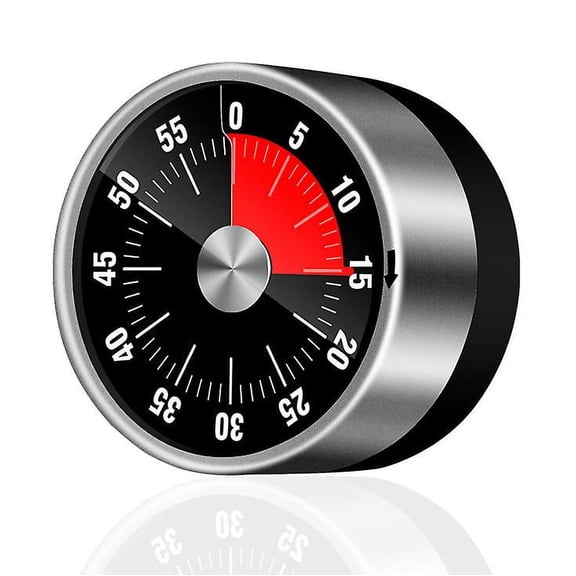 Basics Mechanical And Magnetic Timer, Adjustable From 1 To 60 Minutes, Alarm Sound When It Is