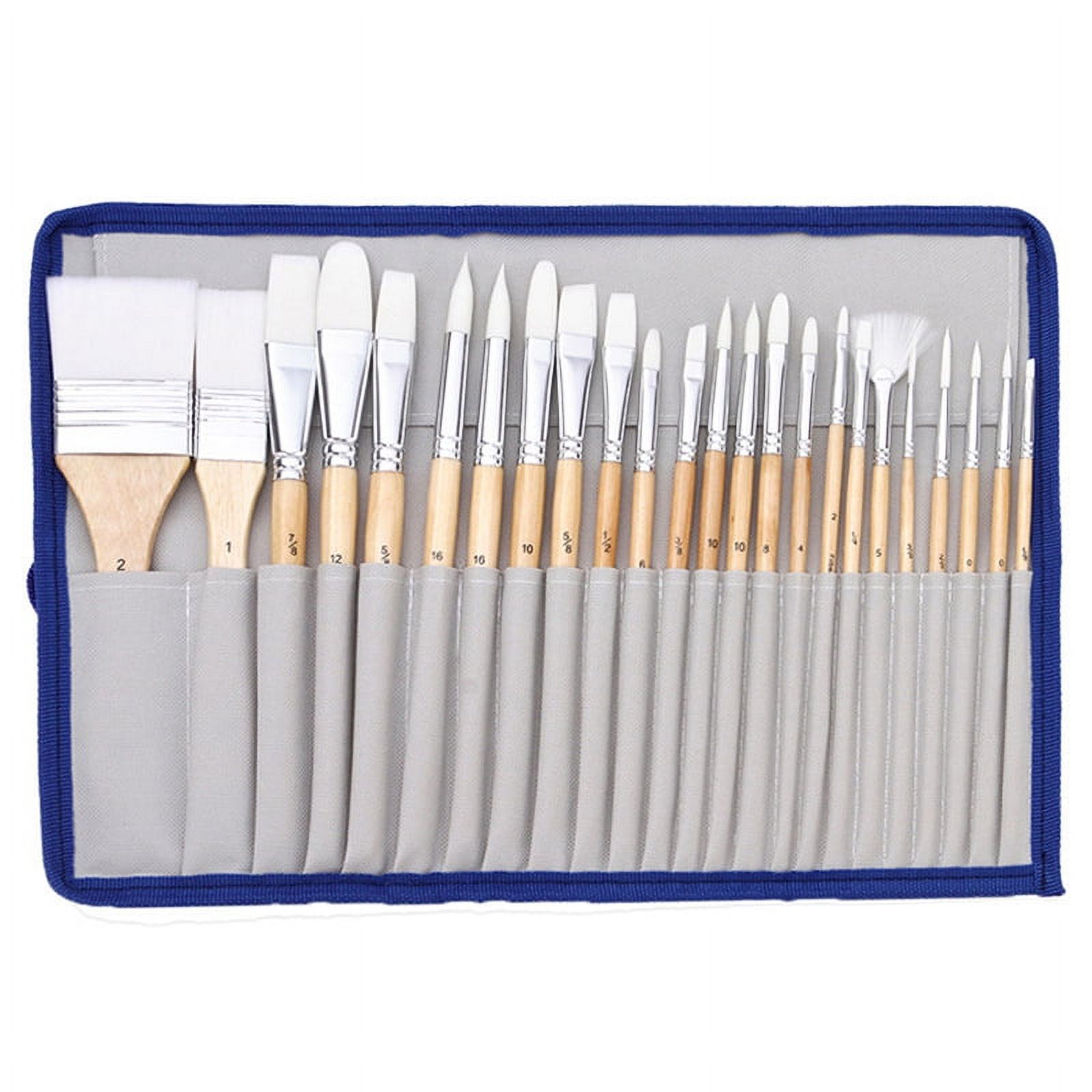 Basics Paint Brush Set MultiShaped Nylon Paint Brushes for Acrylic Oil