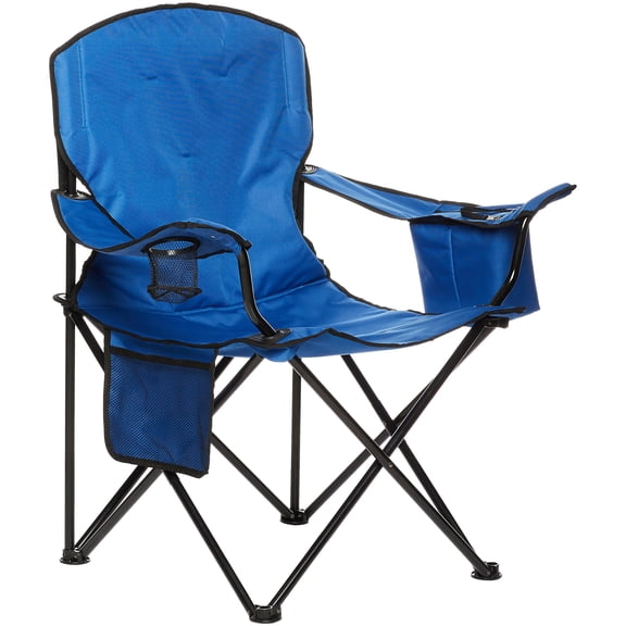 Basics Portable Folding Camping Chair, Lightweight Heavy Duty Outdoor Foldable Chair with Carry Bag for Camping Hiking Picnic Patio Lawn