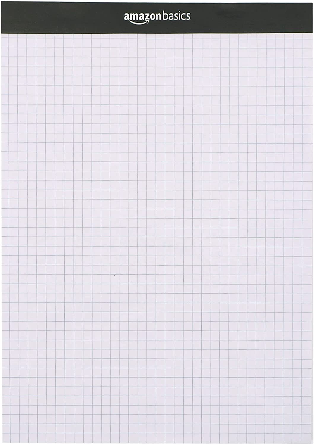 Quad-Ruled Graph Paper Pad with Sturdy Back, Perforated, 8.5" x 11.75", White, 100 Sheets/Pad, 2-Pack