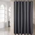 thumbnail image 1 of Basics Shower Curtain with Hooks - 70.8 x 70.8 Inch, Dark Grey, 1 of 9