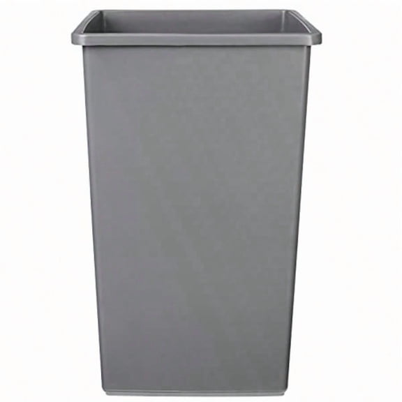 Basics Square Waste Container Open Top Wastebasket Plastic Bins 25 Gallons Grey Pack Of 2