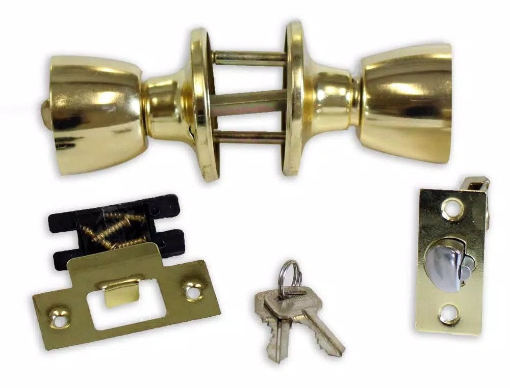 Polished Brass Tulip Passage Hall and Closet Door Knob