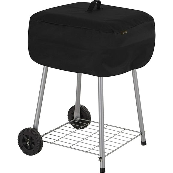 Basics Walk-A-Bout Charcoal Grill Cover (21.5 L x 21.5 D x 14.5 H inches) Water-Resistant, Black