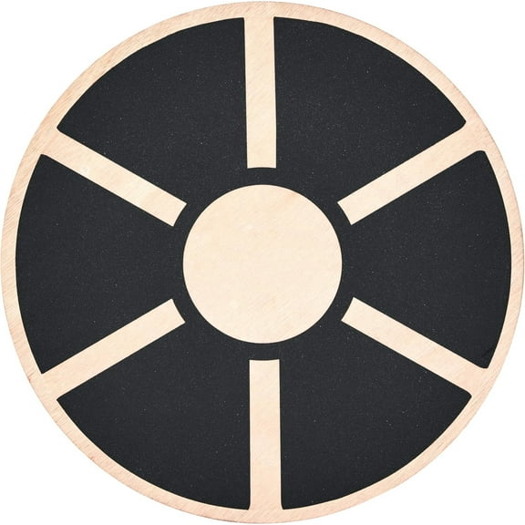 Basics Wood Wobble Balance Trainer Board - Ideal for Fitness and Balance Training