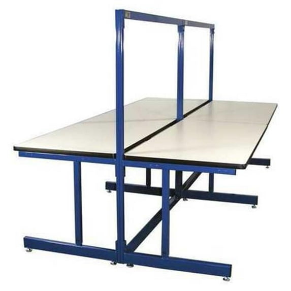 Basics Workstation Double Add On, Stainless Steel Work Surface, Dark Blue Frame - 60 x 30 in.
