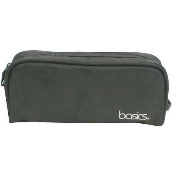 Basics Zipper Cosmetic Case, Black - 1 Bag