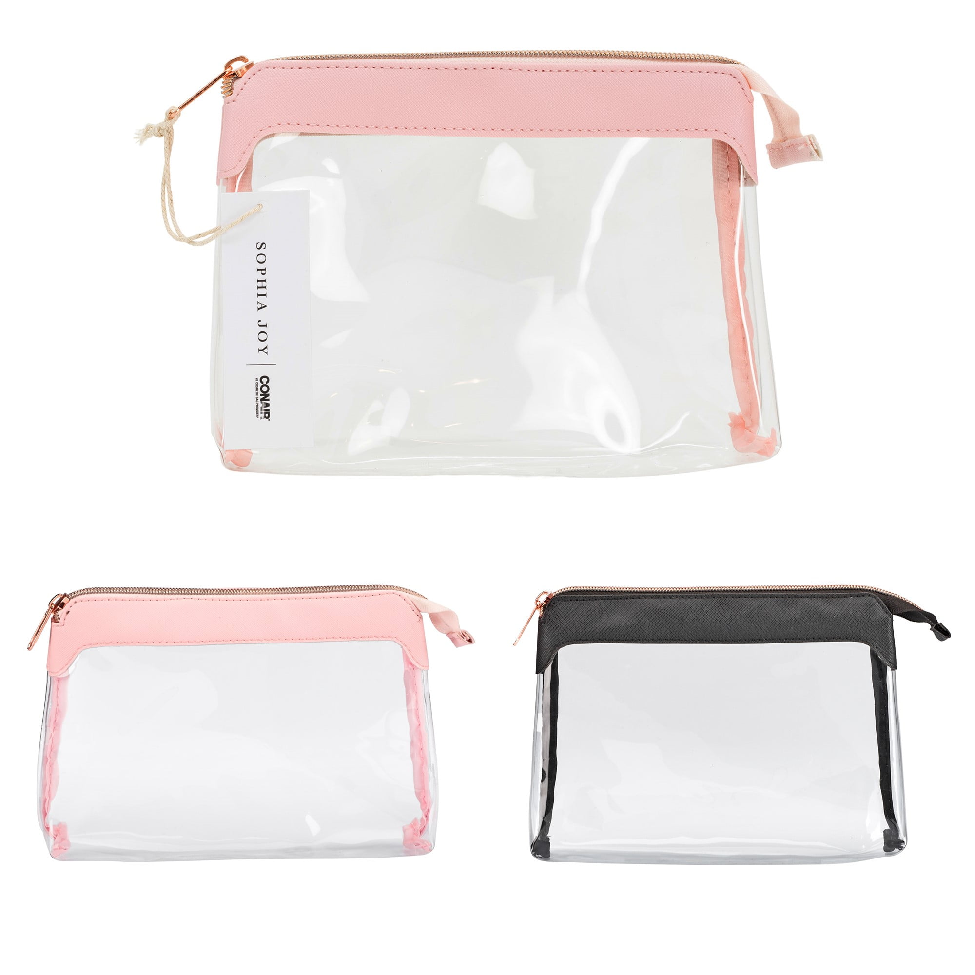 Basics Zippered Travel Makeup & Accessory Rectangle Carrying Clutch ...
