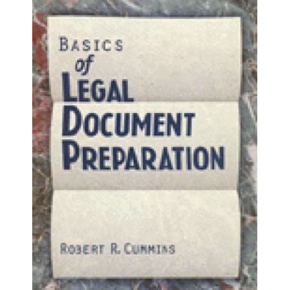 Pre-Owned Basics of Legal Document Preparation (Paperback) 0827367996 9780827367999