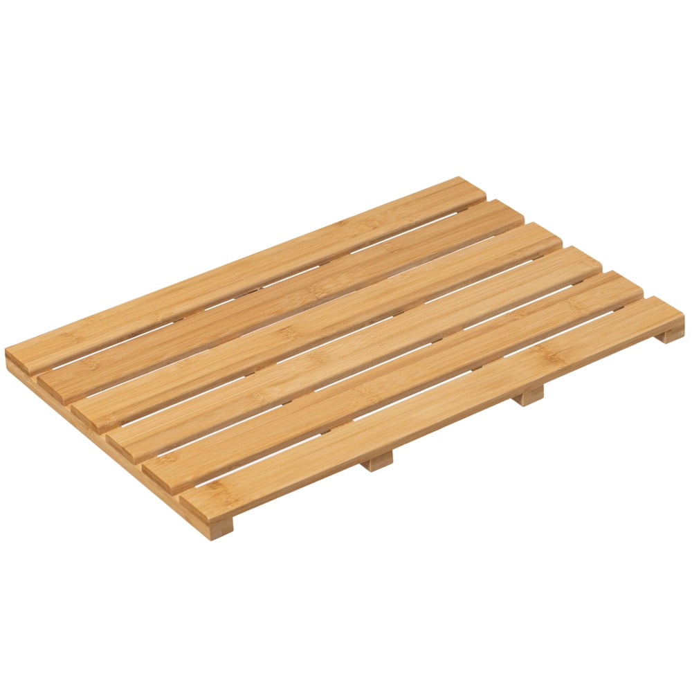 Natural Bamboo Non-Slip Waterproof Bath Mat for Indoor and Outdoor Use