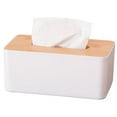 thumbnail image 1 of Basicwise  Bamboo Removable Top Lid Rectangular Tissue Box, 1 of 6