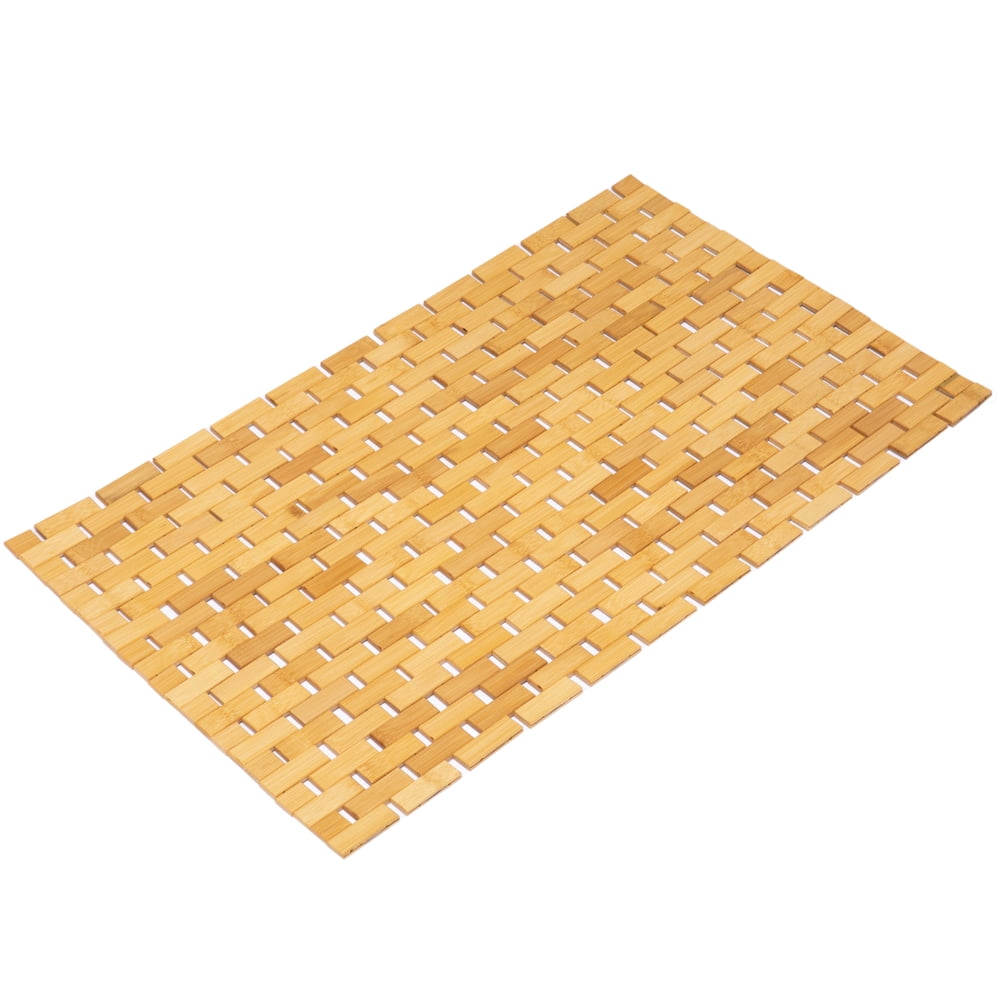 Basicwise Bamboo Bathroom Mat