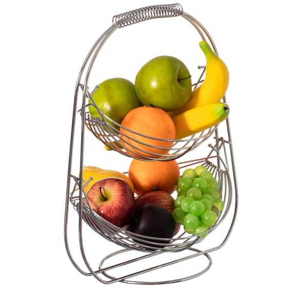 Basicwise Metal Storage Basket, Handles
