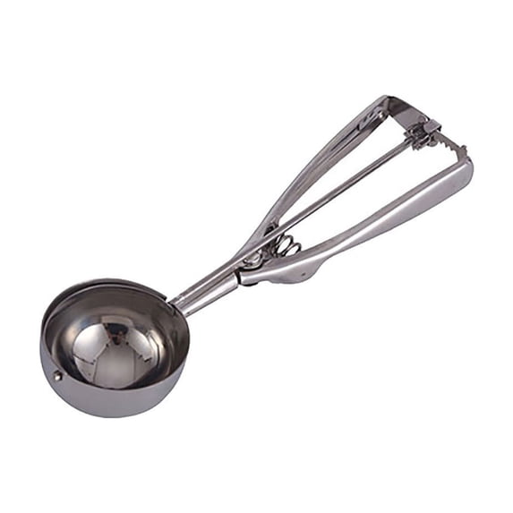 Basiess 1Pcs Stainless Steel Ice Cream Scoop - Cookie Dough Scoop for Baking Melon Baller Kitchen Tool (2In) Silver3