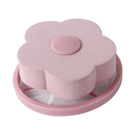 Basiess 2026 Laundry Lint Catcher Remover, Reusable Hair Remover and Laundry Cleaning Tool, for Washing Machines & Household Lint Trap Net, 5.7X3.3In (1Pcs) Pink