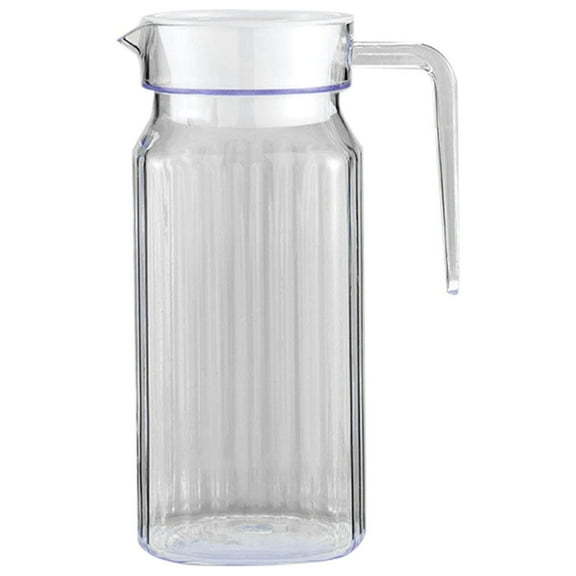 Basiess Acrylic Juice Pitcher with Lid, Large Capacity Beverage Dispenser for Hot & Cold Drinks, Transparent Plastic Water Jug for Restaurant, Bar, Home Kitchen Use Clear