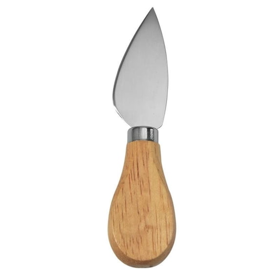 Basiess Cheese Knife Set with Wood Handle, Cheese Slicer and Spreader for Charcuterie Board, Cheese Serving Utensils for Parties Silver4