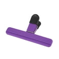 thumbnail image 1 of Basiess Chip Bag Clips for Food Storage, Plastic Sealing Clips for Snacks, Potato Chips, Pet Food, Strong Grip Reusable Kitchen Clip, Airtight Fresh Keeper (1Pcs) Purple, 1 of 10