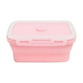 thumbnail image 1 of Basiess Collapsible Silicone Food Storage Containers with Lids, Leak Proof Meal Prep Set, Space Saving Reusable Containers for Kitchen, Microwave and Freezer Safe Collapsible Bowls (1Pcs) Pink3, 1 of 9
