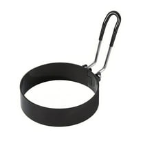 Basiess Egg Ring, Non-Stick Round Egg Cooker Ring for Frying Pan, Breakfast Mold for Sandwiches & Burgers, Works on All Stovetops (1Pcs) Black