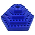 thumbnail image 1 of Basiess Hexagonal Stackable Tool Bit Holder, Hole Drill Bit Organizer, Plastic Storage Rack for Screwdriver & Drill Bits, Workshop Tool Organizer (1Pcs) Blue, 1 of 3