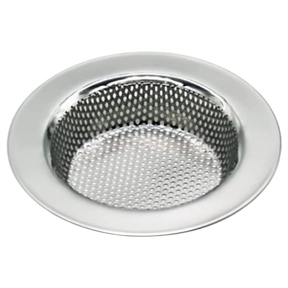 Basiess Kitchen Sink Strainer Stainless Steel, Drain Filter with Wide Rim, Heavy Duty Garbage Disposal Protector Mesh Insert Silver
