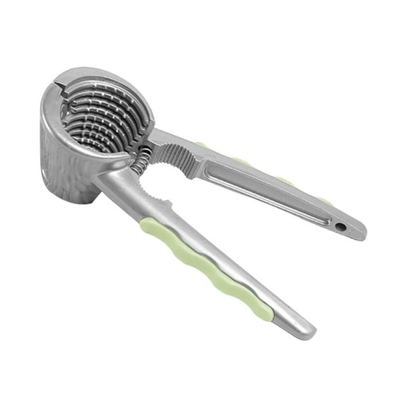 Basiess Multi-Function Nutcracker, Walnut Plier with Non-Slip Handle, Chestnut Opener for Pecans Almonds Hazelnuts, A Nutcracker Green